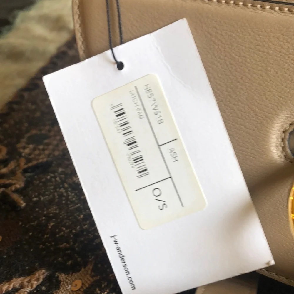 JW Anderson Ash Taupe Latch Crossbody Bag NWT - Picture 8 of 8